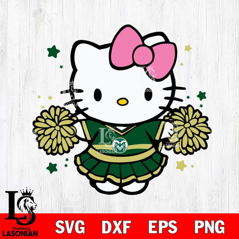 Colorado State Rams Hello Kitty Cheerleader 10 Svg Eps Dxf Png File, Digital Download, Instant Download