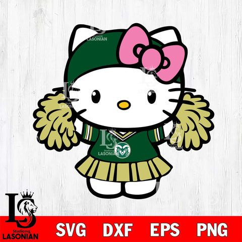 Colorado State Rams Hello Kitty Cheerleader 5 Svg Eps Dxf Png File, Digital Download, Instant Download