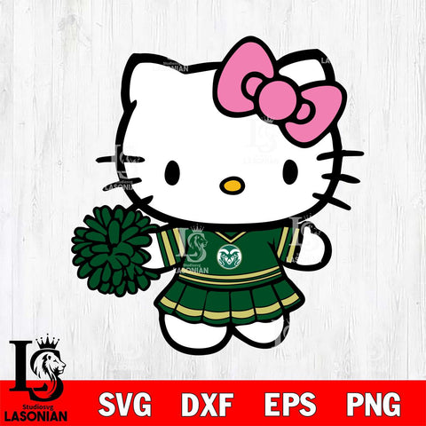 Colorado State Rams Hello Kitty Cheerleader 8 Svg Eps Dxf Png File, Digital Download, Instant Download