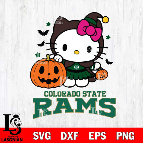 Colorado State Rams Hello Kitty Horror 1 Svg Eps Dxf Png File, Digital Download