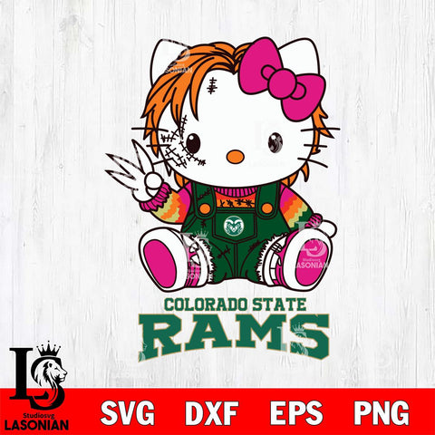 Colorado State Rams Hello Kitty Horror Svg Eps Dxf Png File, Digital Download