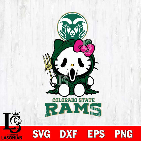 Colorado State Rams Hello Kitty Horror 4 Svg Eps Dxf Png File, Digital Download