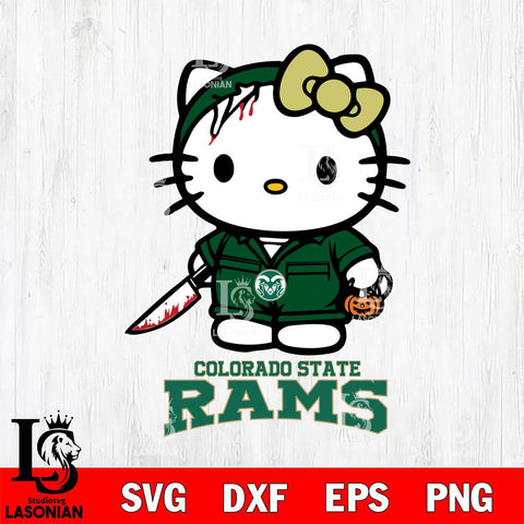 Colorado State Rams Hello Kitty Horror 5 Svg Eps Dxf Png File, Digital Download