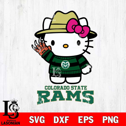 Colorado State Rams Hello Kitty Horror 6 Svg Eps Dxf Png File, Digital Download