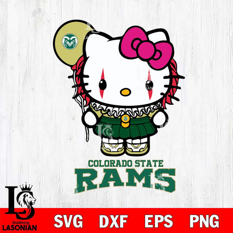 Colorado State Rams Hello Kitty Horror 7 Svg Eps Dxf Png File, Digital Download