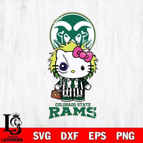Colorado State Rams Hello Kitty Horror 8 Svg Eps Dxf Png File, Digital Download