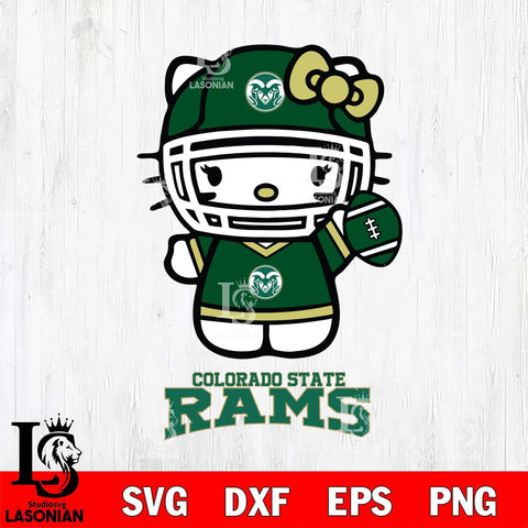 Colorado State Rams Hello Kitty NCAA 1 Svg Eps Dxf Png File, Digital Download, Instant Download