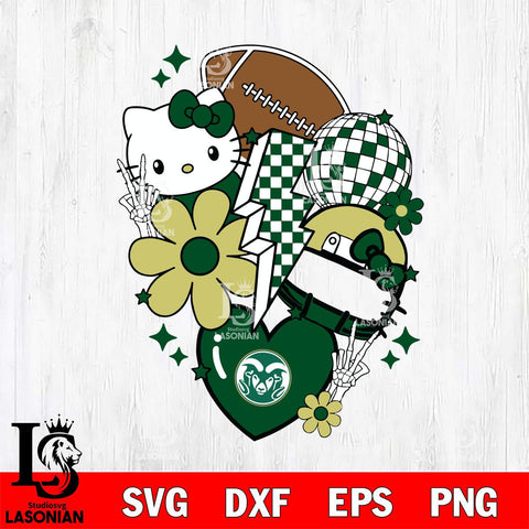 Colorado State Rams Hello Kitty NCAA 2 Svg Eps Dxf Png File, Digital Download, Instant Download
