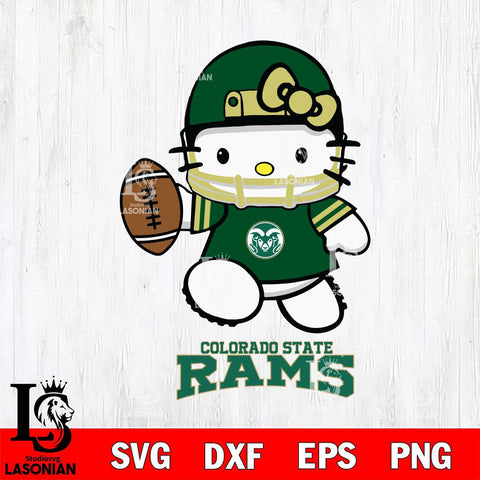 Colorado State Rams Hello Kitty NCAA 4 Svg Eps Dxf Png File, Digital Download, Instant Download