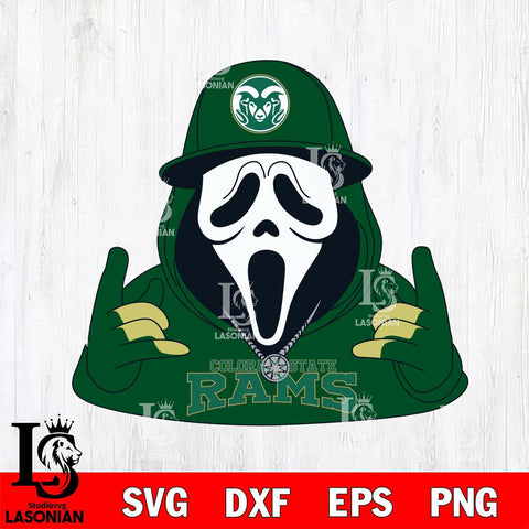 Colorado State Rams Horror Character Ghostface Sport Svg Eps Dxf Png File, NCAA svg, Digital Download, Instant Download