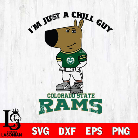 Colorado State Rams I'm Just A Chill Guy Football Svg Eps Dxf Png File,NCAA Svg Files,Chill Guy svg ,Digital Download ,Instant Download, Cricut File
