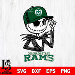 Colorado State Rams Jack Skellington 3 Halloween Svg Eps Dxf Png File, NCAA svg, Digital Download, Instant Download