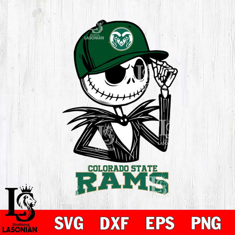 Colorado State Rams Jack Skellington 3 Halloween Svg Eps Dxf Png File, NCAA svg, Digital Download, Instant Download