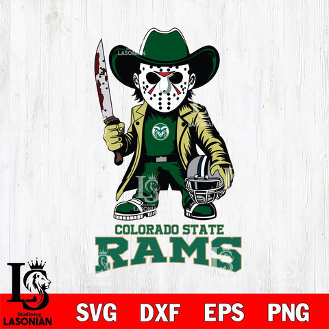 Colorado State Rams Jason Voorhees 3 Svg Eps Dxf Png File, Digital Download