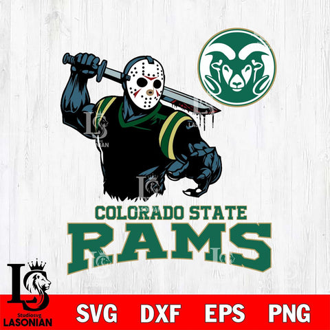 Colorado State Rams Jason Voorhees 5 Svg Eps Dxf Png File, Digital Download