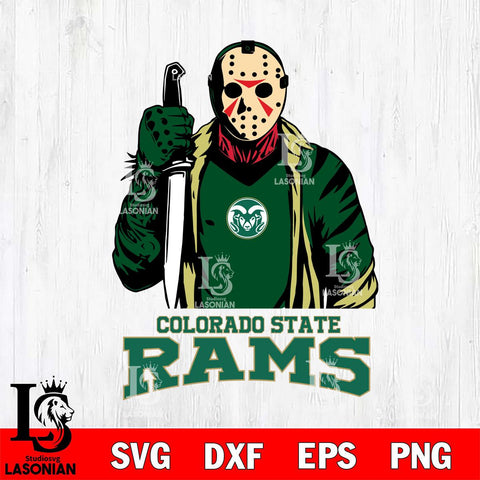 Colorado State Rams Jason Voorhees 6 Svg Eps Dxf Png File, Digital Download