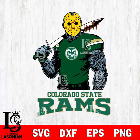 Colorado State Rams Jason Voorhees 7 Svg Eps Dxf Png File, Digital Download
