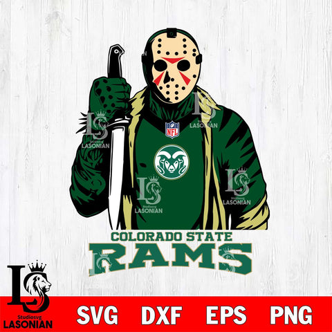 Colorado State Rams Jason Voorhees Horror 3 Svg Eps Dxf Png File, NCAA svg, Digital Download, Instant Download