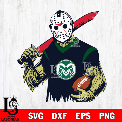 Colorado State Rams Jason Voorhees Horror Halloween 2 Svg Eps Dxf Png File, NCAA svg, Digital Download, Instant Download