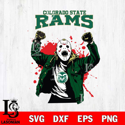 Colorado State Rams Jason Voorhees Horror Halloween 3 Svg Eps Dxf Png File, NCAA svg, Digital Download, Instant Download