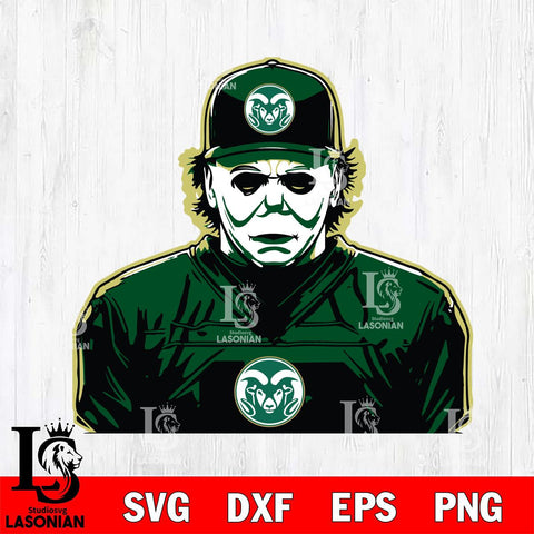 Colorado State Rams Michael Myers Horror Halloween Svg Eps Dxf Png File, NCAA svg, Digital Download, Instant Download