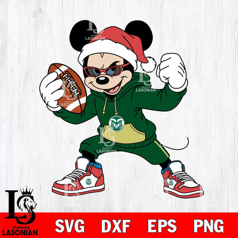 Colorado State Rams Mickey Cool Football Christmas File Cut, NCAA SVG DXF EPS PNG FILE, Digital Download , Criucut , Silhouette