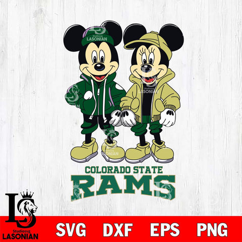 Colorado State Rams Mickey Minnie Mouse Football Svg Eps Dxf Png File, NCAA svg , File Cut , Digital Download , Instant Download, Cut Svg Files