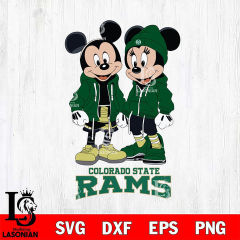 Colorado State Rams Mickey Minnie Mouse Rugby Svg Eps Dxf Png File, NCAA svg , File Cut , Digital Download , Instant Download, Cut Svg Files