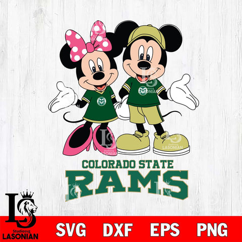 Colorado State Rams Mickey Minnie Mouse Sport Svg Eps Dxf Png File, NCAA svg , File Cut , Digital Download , Instant Download, Cut Svg Files