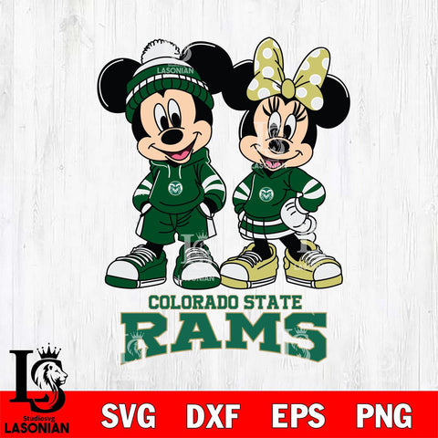 Colorado State Rams Mickey Minnie Rugby Hoodie Svg Eps Dxf Png File, NCAA svg , File Cut , Digital Download , Instant Download, Cut Svg Files