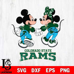 Colorado State Rams Mickey Minnie Valentine Rugby Svg Eps Dxf Png File, Digital Download ,Instant Download, Cricut File
