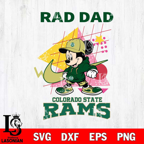 Colorado State Rams Mickey Mouse Rad Dad SVG DXF EPS PNG FILE, NCAA File Cut,Digital Download,Instant Download