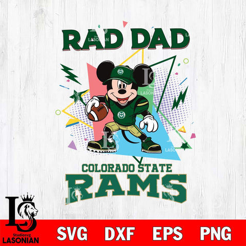 Colorado State Rams Mickey Mouse Sport Rad Dad SVG DXF EPS PNG FILE, NCAA File Cut,Digital Download,Instant Download