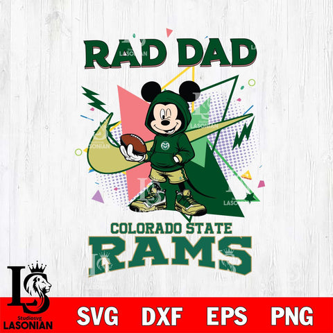 Colorado State Rams Mickey Wearing Hoodie Rad Dad SVG DXF EPS PNG FILE, NCAA File Cut,Digital Download,Instant Download