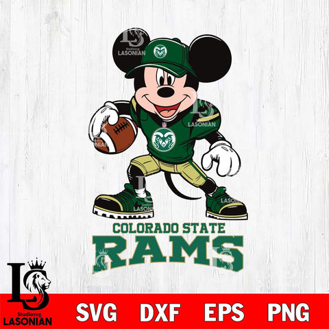 Colorado State Rams Mikey Mouse Disney, Svg Eps Dxf Png File, Digital Download