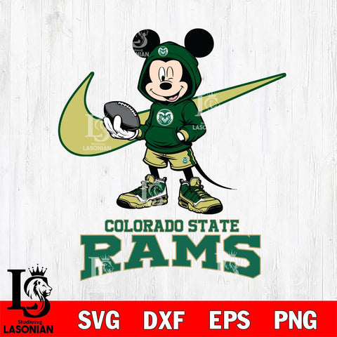 Colorado State Rams Mikey Mouse Disney NIKE, Svg Eps Dxf Png File, Digital Download