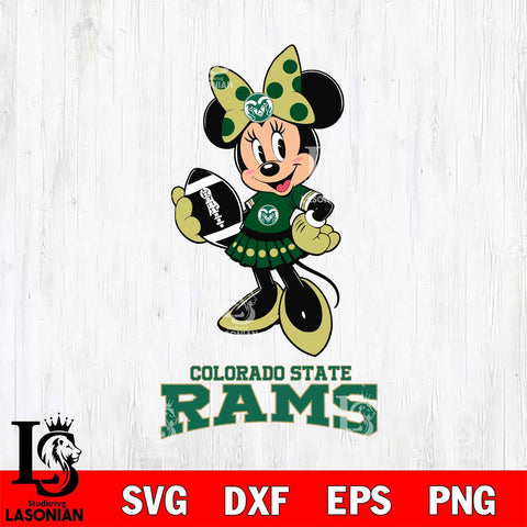 Colorado State Rams Minnie Mouse, Svg Eps Dxf Png File, Digital Download