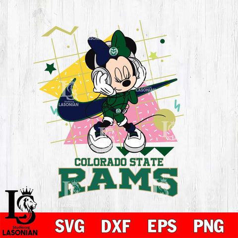 Colorado State Rams Minnie Mouse Dancing SVG DXF EPS PNG FILE, NCAA File Cut,Digital Download,Instant Download