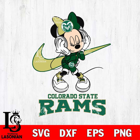 Colorado State Rams Minnie Mouse Dancing NIKE, Svg Eps Dxf Png File, Digital Download