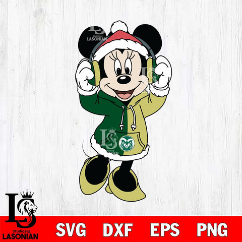 Colorado State Rams Minnie Mouse Disney Football Christmas File Cut, NCAA SVG DXF EPS PNG FILE, Digital Download , Criucut , Silhouette