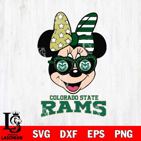 Colorado State Rams Minnie Mouse Love 2, Svg Eps Dxf Png File, Digital Download