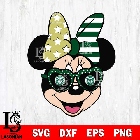 Colorado State Rams Minnie Mouse Love Svg Eps Dxf Png File, NCAA svg, Digital Download, Instant Download