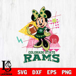 Colorado State Rams Minnie Mouse Sport SVG DXF EPS PNG FILE, NCAA File Cut,Digital Download,Instant Download