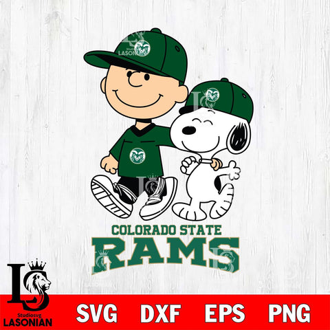 Colorado State Rams Peanuts Snoopy Friends SVG DXF EPS PNG FILE,Snoopy File Cut, NCAA Digital Download,Instant Download,Christmas Silhouette