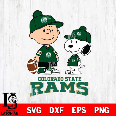 Colorado State Rams Peanuts Snoopy Friends Football SVG DXF EPS PNG FILE,Snoopy File Cut, NCAA Digital Download,Instant Download,Christmas Silhouette
