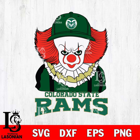 Colorado State Rams Pennywise Horror Sport 10 Svg Eps Dxf Png File, Digital Download