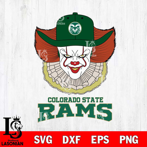 Colorado State Rams Pennywise Horror Sport 12 Svg Eps Dxf Png File, Digital Download