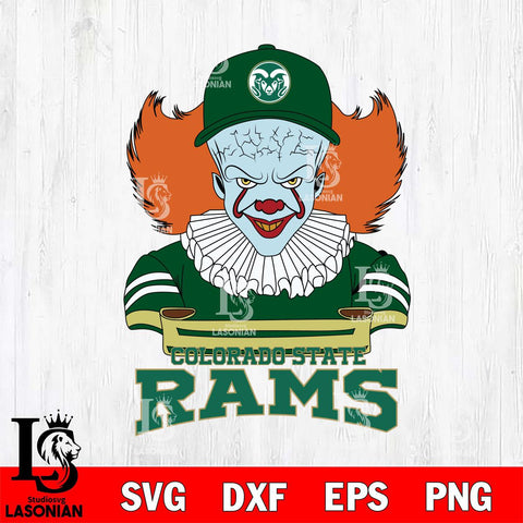 Colorado State Rams Pennywise Horror Sport 2 Svg Eps Dxf Png File, Digital Download
