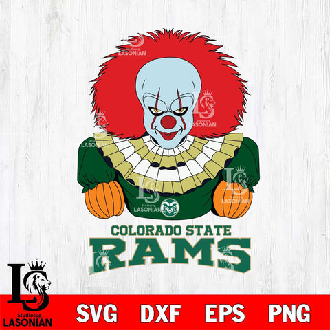 Colorado State Rams Pennywise Horror Sport 3 Svg Eps Dxf Png File, Digital Download
