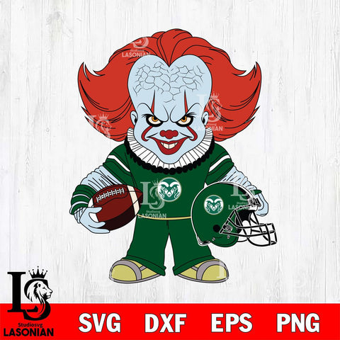 Colorado State Rams Pennywise Horror Sport Svg Eps Dxf Png File, Digital Download